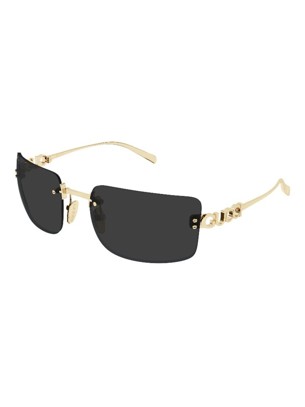 New Gucci Women's Sunglasses Gold Grey Lens Metal Frame GG2038S 001 61